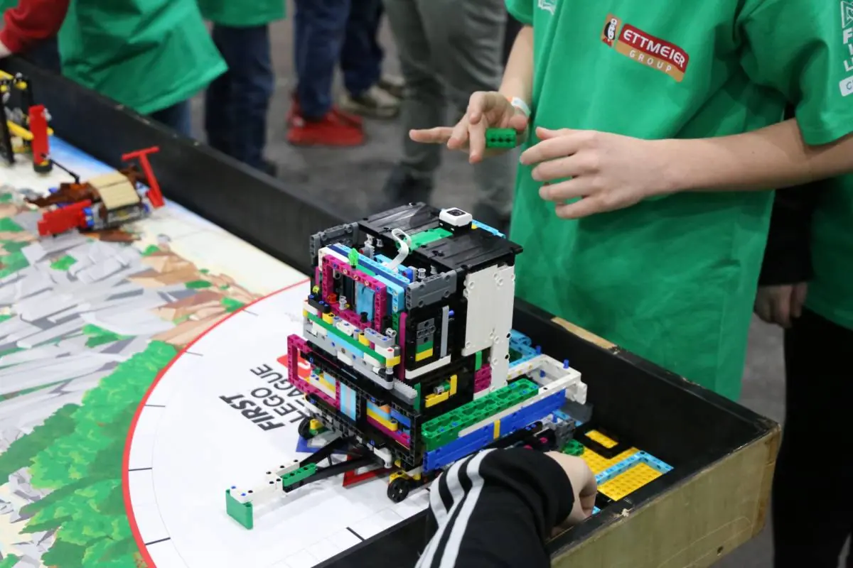Children in action at the LEGO Club